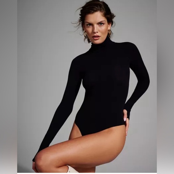 Jennifer Fisher x Commando Black Ballet Turtleneck Bodysuit One Size - Picture 1 of 8